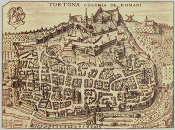 Joost de Hondt. Tortona Colonia de’ Romani. 1627, incisione