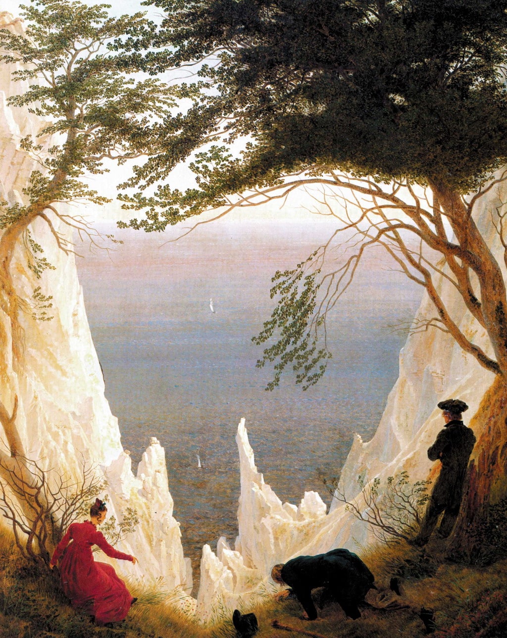 Caspar David Friedrich, “La bianche scogliere di Rügen” [„Kreidefelsen auf Rügen“], 1818, olio su tela, 91x71 cm. Winterthur (Zürich – Schweiz), Sammlung Oskar Reinhart «Am Römerholz»