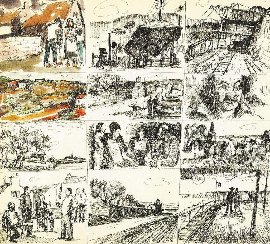 Luigi Brambati, “Bretagna”, 1980, china e acquerello (particolare)