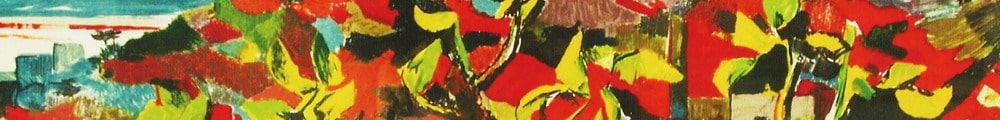 Renato Guttuso, “Paesaggio”, 1980, serigrafia (particolare rielaborato)