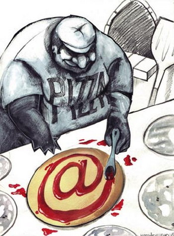 Margherita Allegri. Web: italian version. 2005, tecnica mista su carta